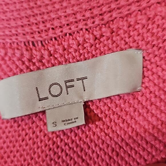 LOFT Pink Sleeveless Knit Button Front Sweater Tank Top - Picture 3 of 7